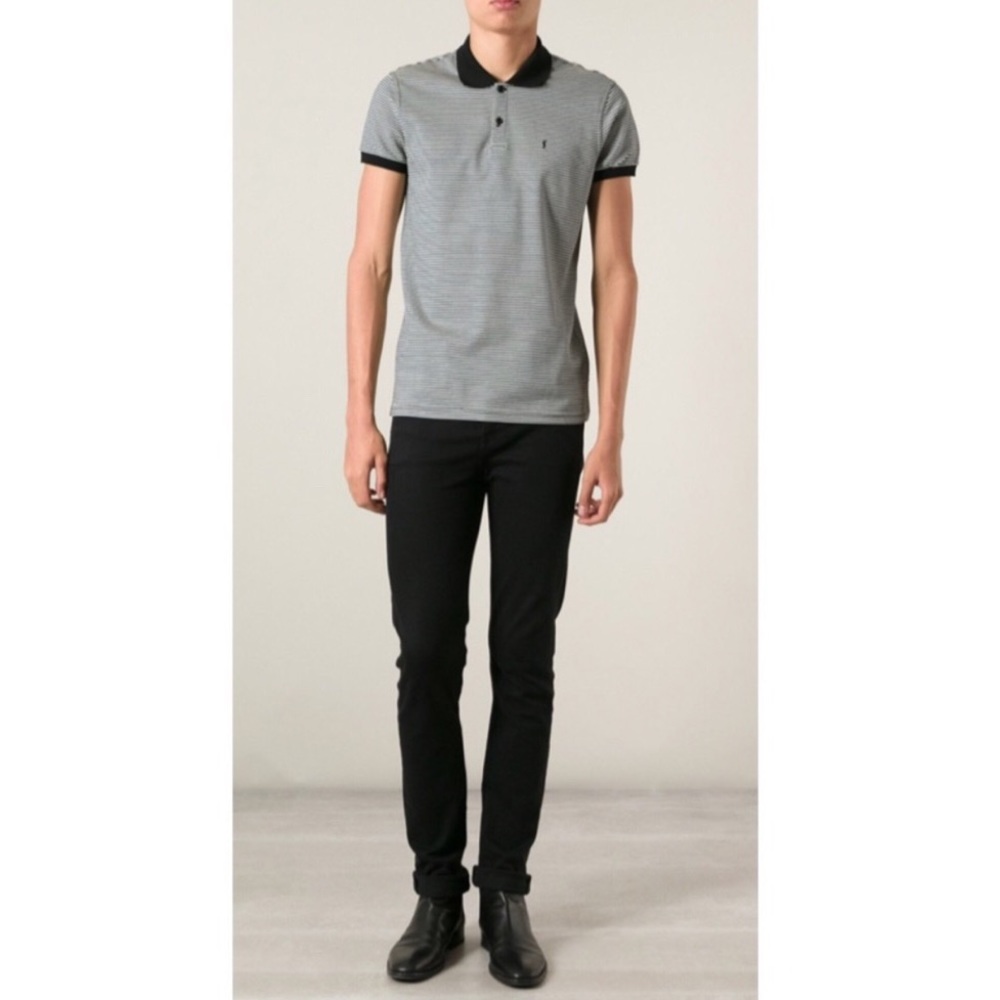 YSL -  Striped polo shirt, XS - Picture 3 of 5